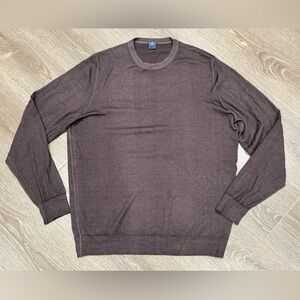 Fedeli 100% Lana Merinos Wool Brown Long Sleeve Sweater